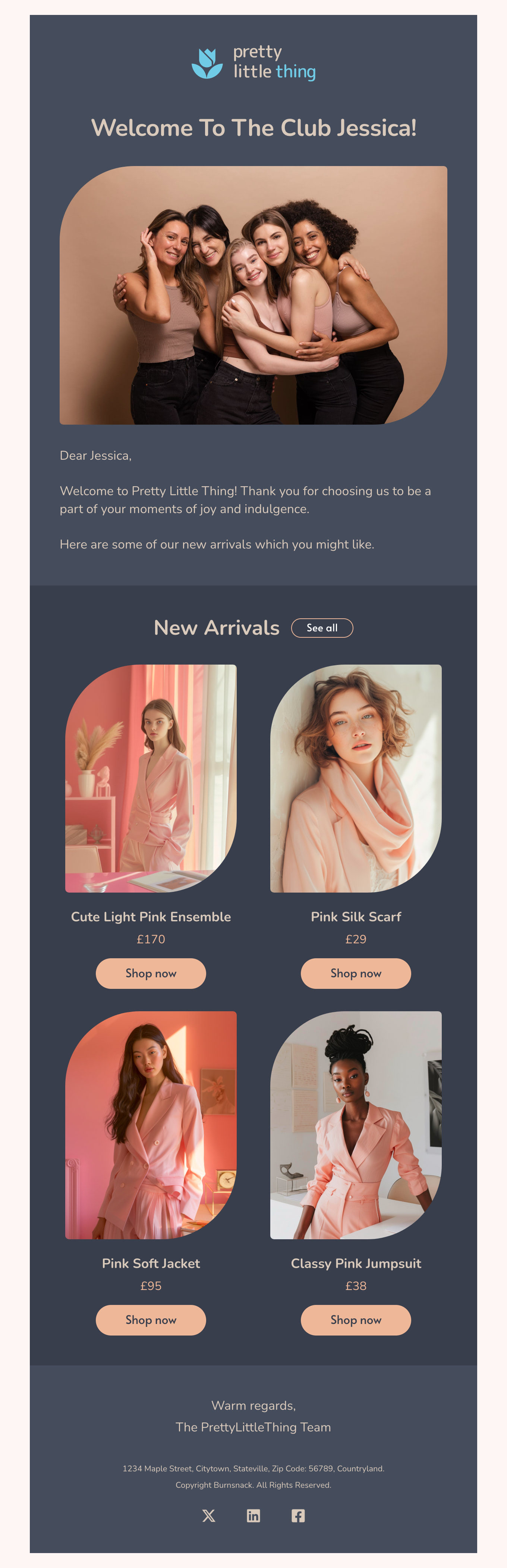 Welcome email template by Designmodo