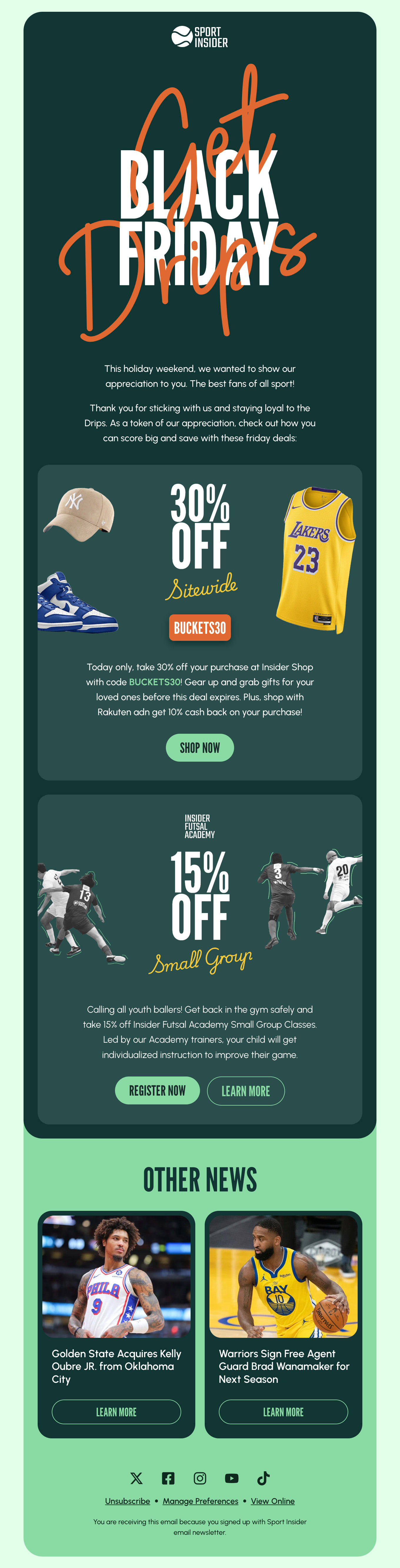 Sport Insider - Black Friday Template