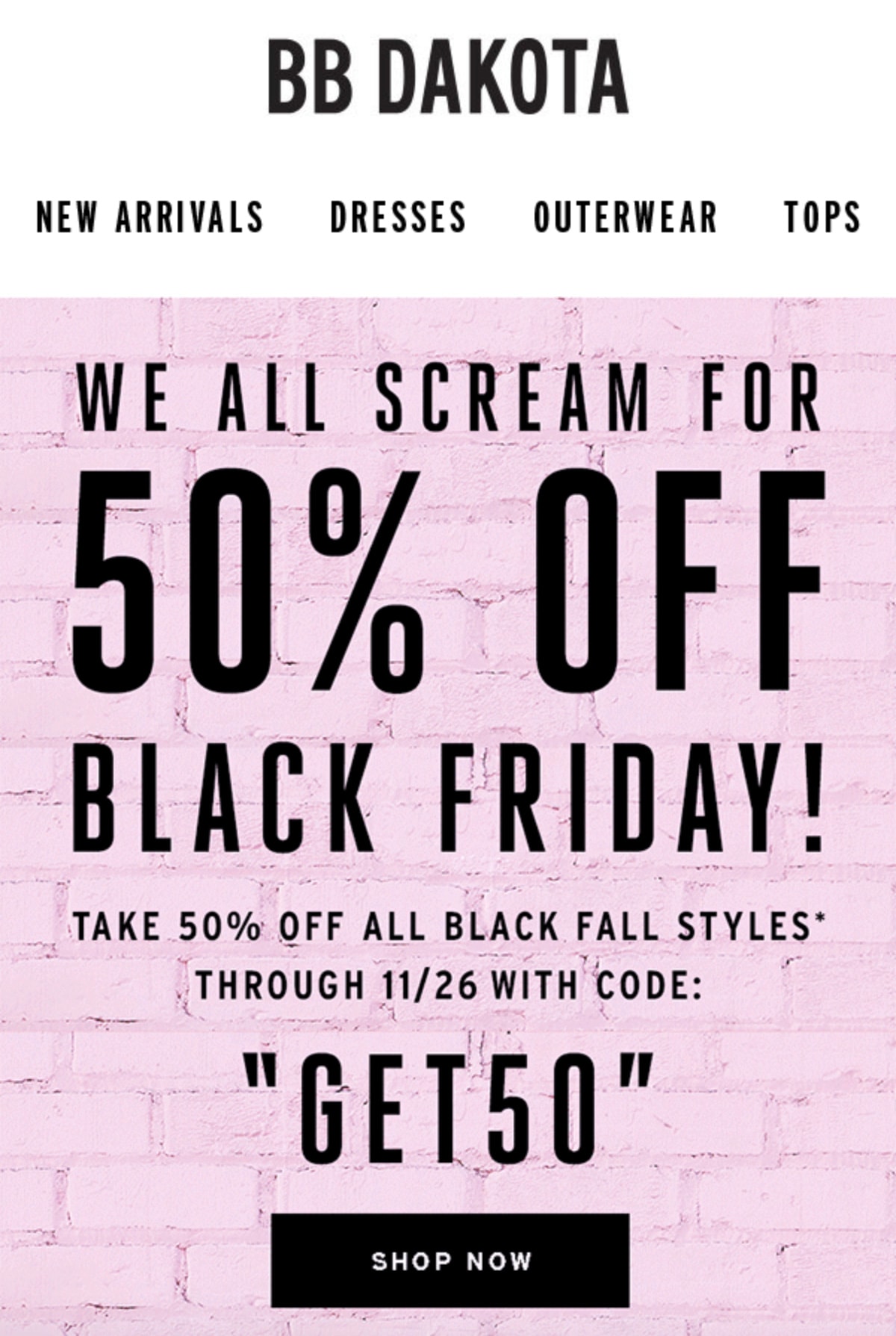 Dakota Black Friday Email