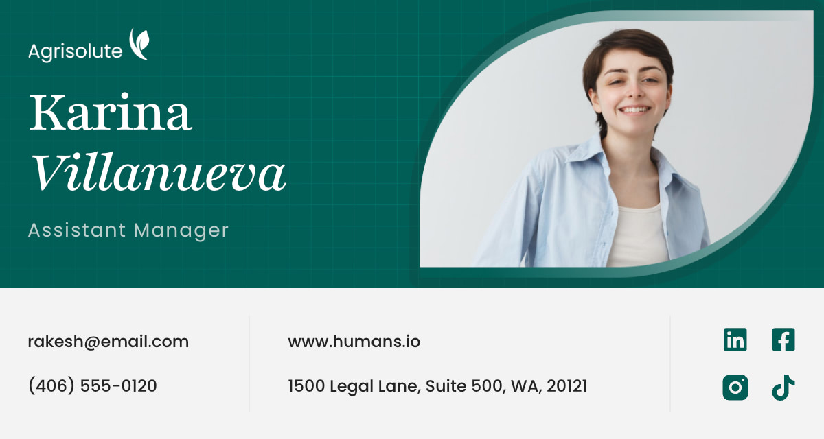 Assistant Manager Email Signature Template