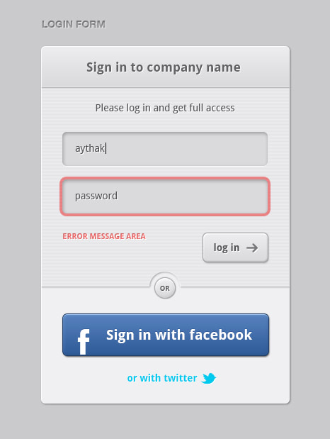 Login Form by Ashish Thakkar