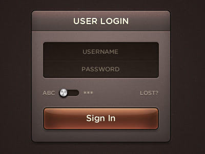 Login Form by Sergey Shmidt