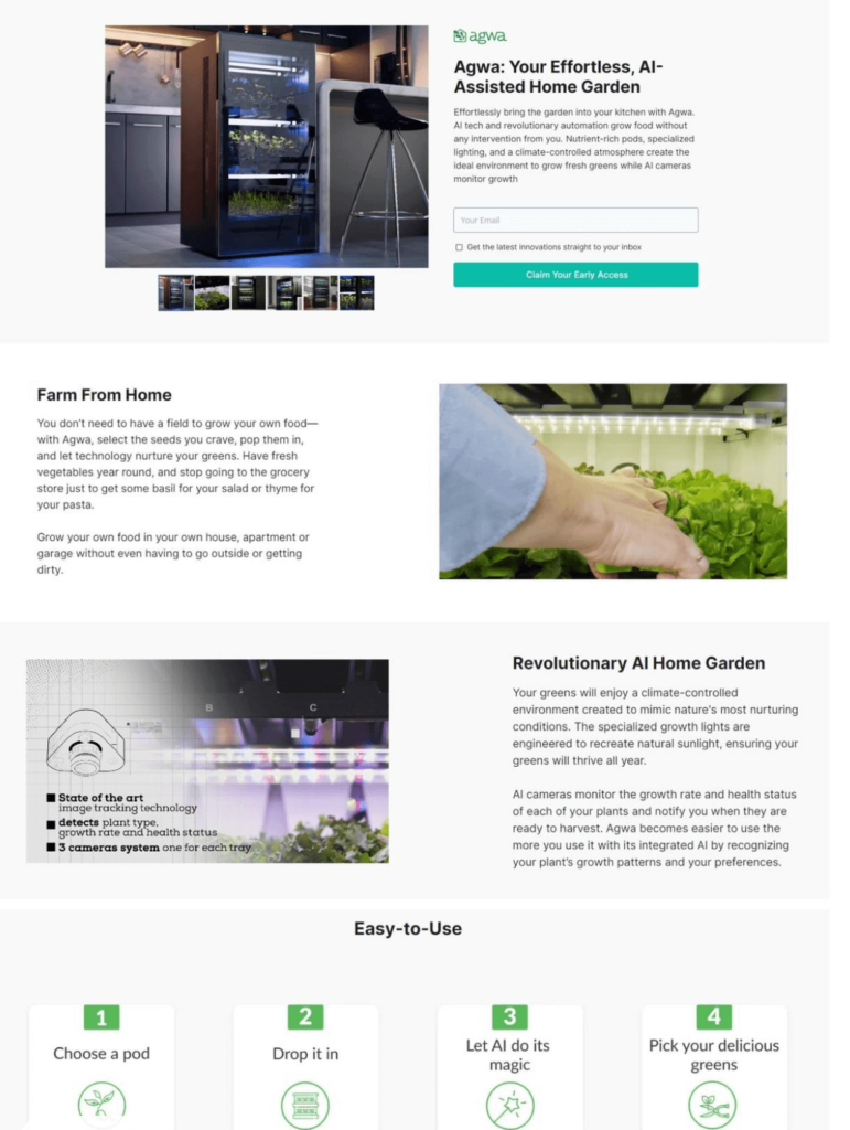 agwa prelaunch landing page
