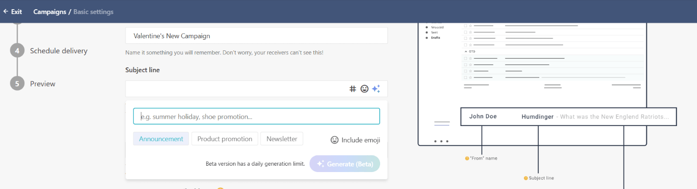 AI writer subject line