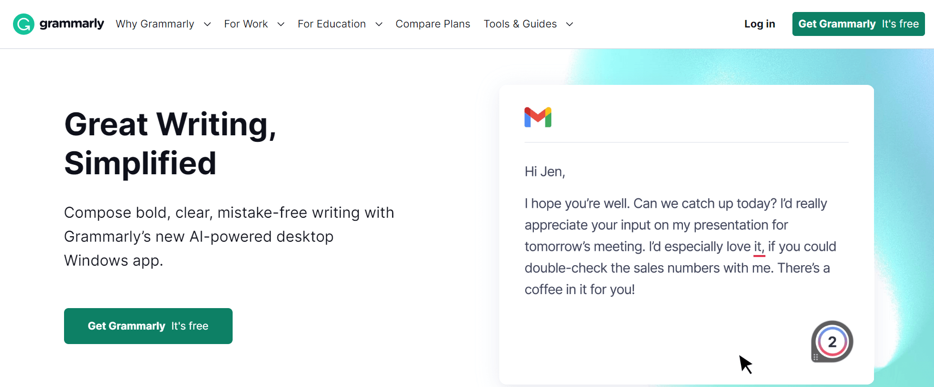 Grammarly editing platform