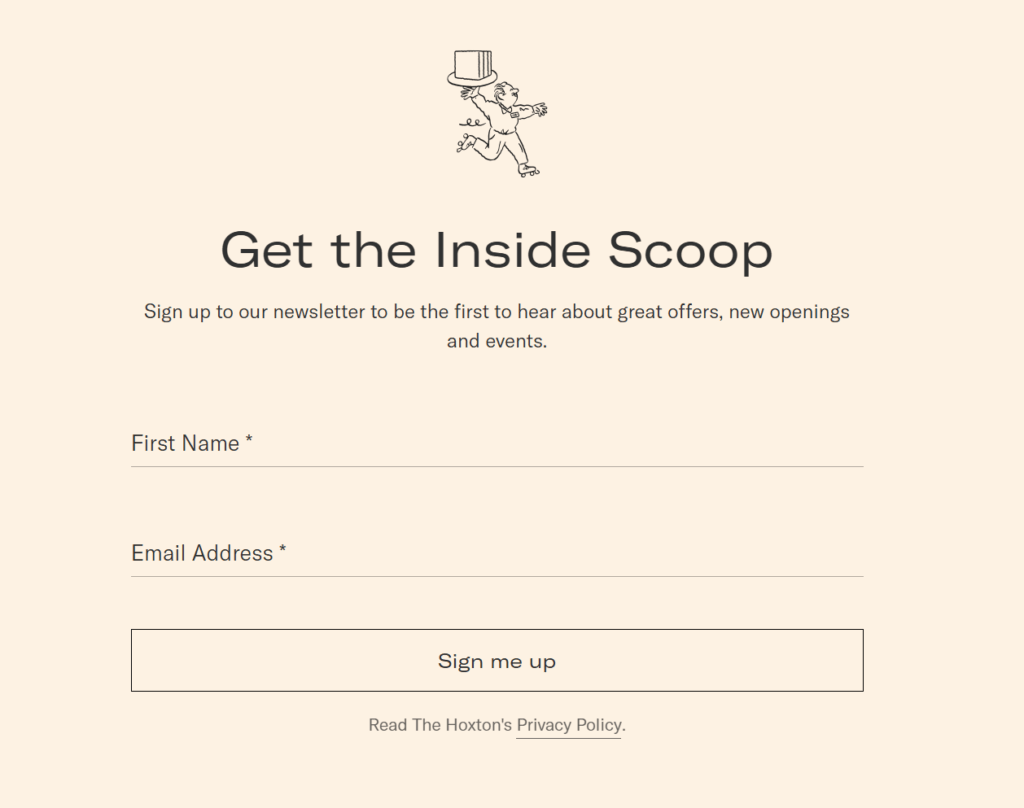 Hoxton signup Hoxton signup