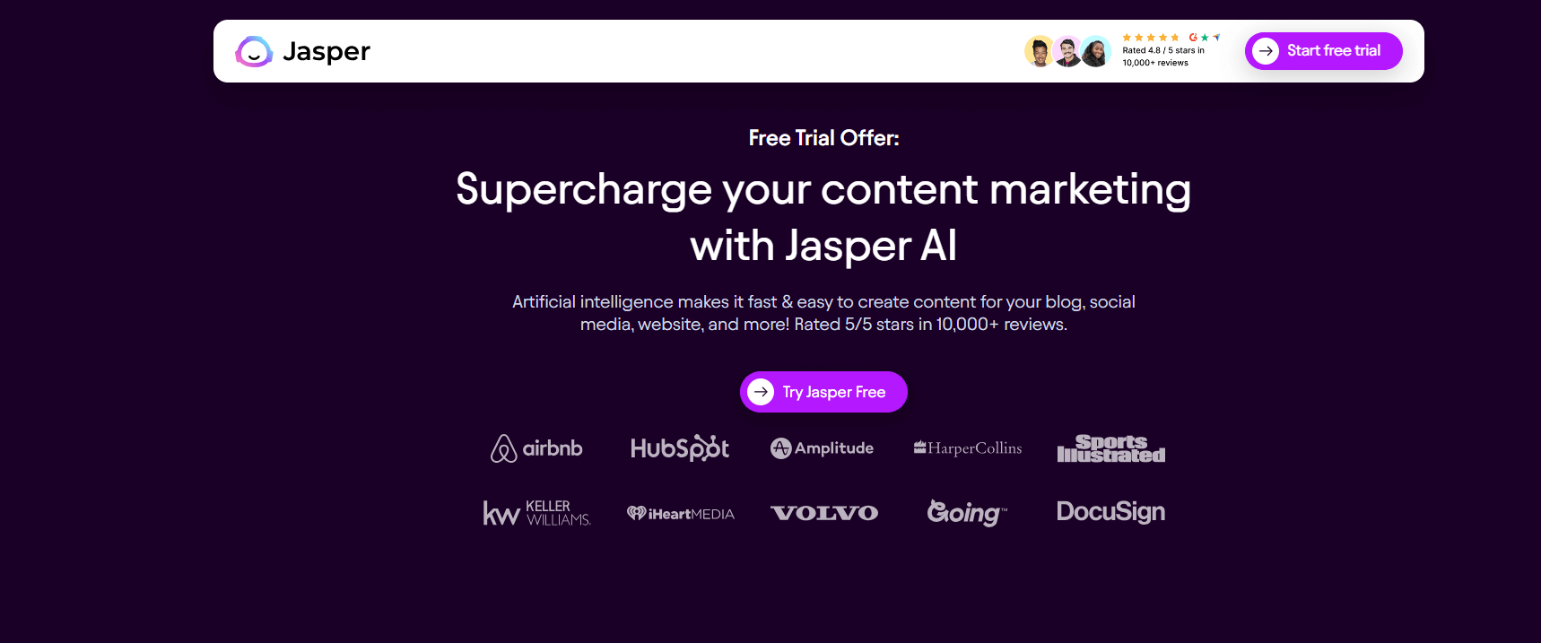 Jasper best AI writing tool