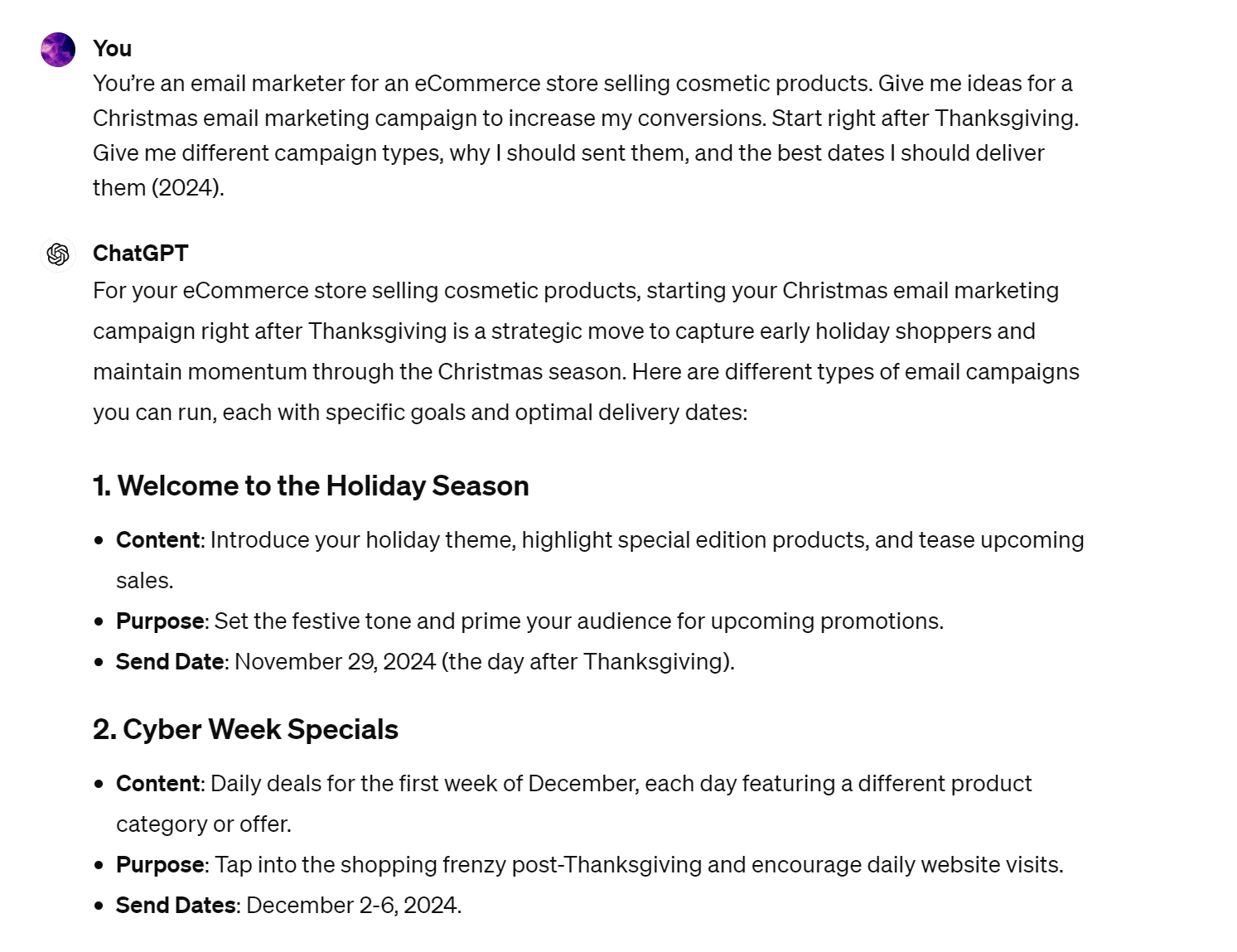 chatgpt prompts for email marketing