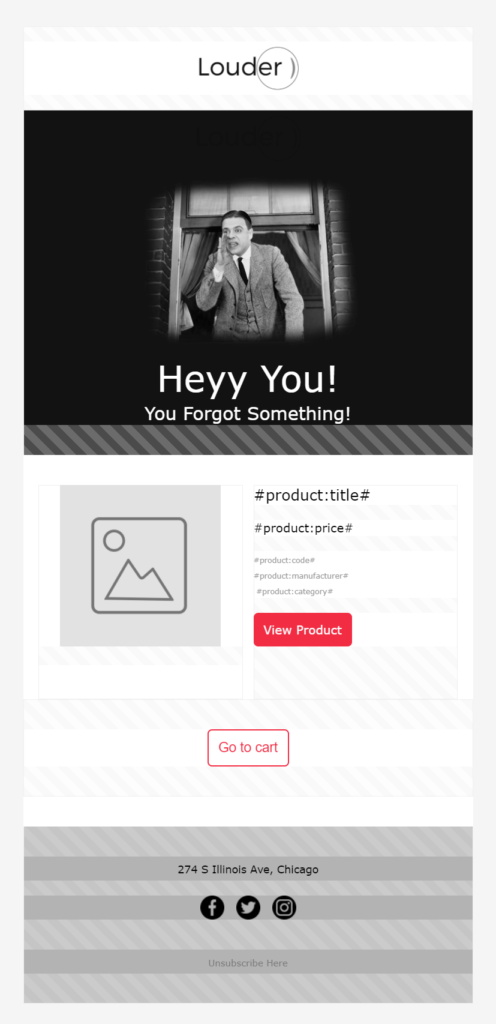 Moosend visual cart abandonment template