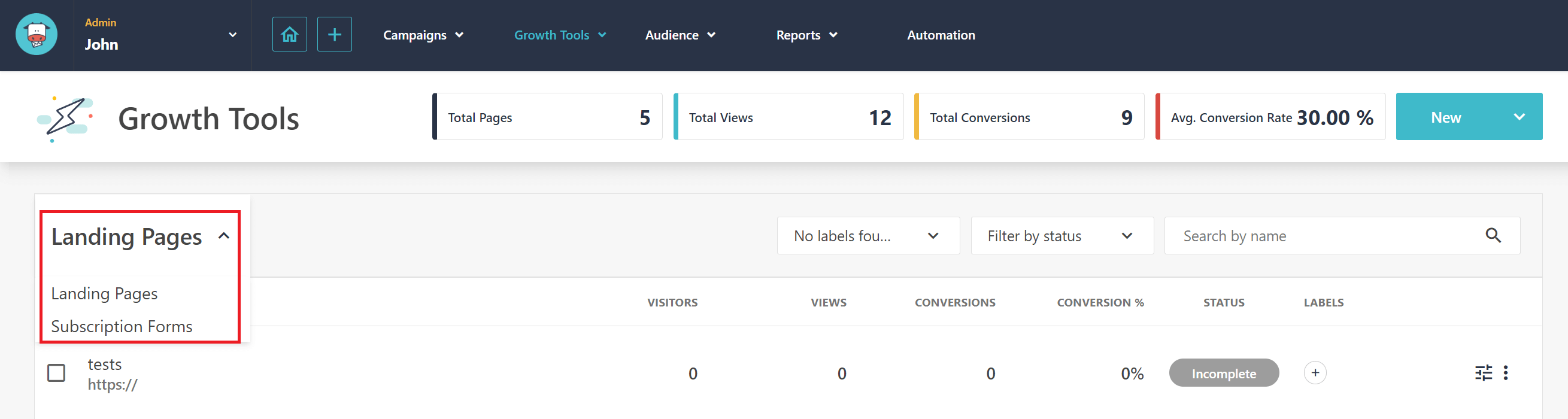 Moosend growth tools
