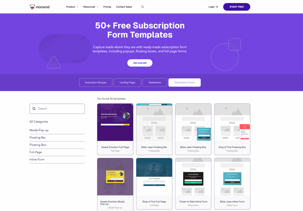 Moosend signup form templates Moosend signup form templates