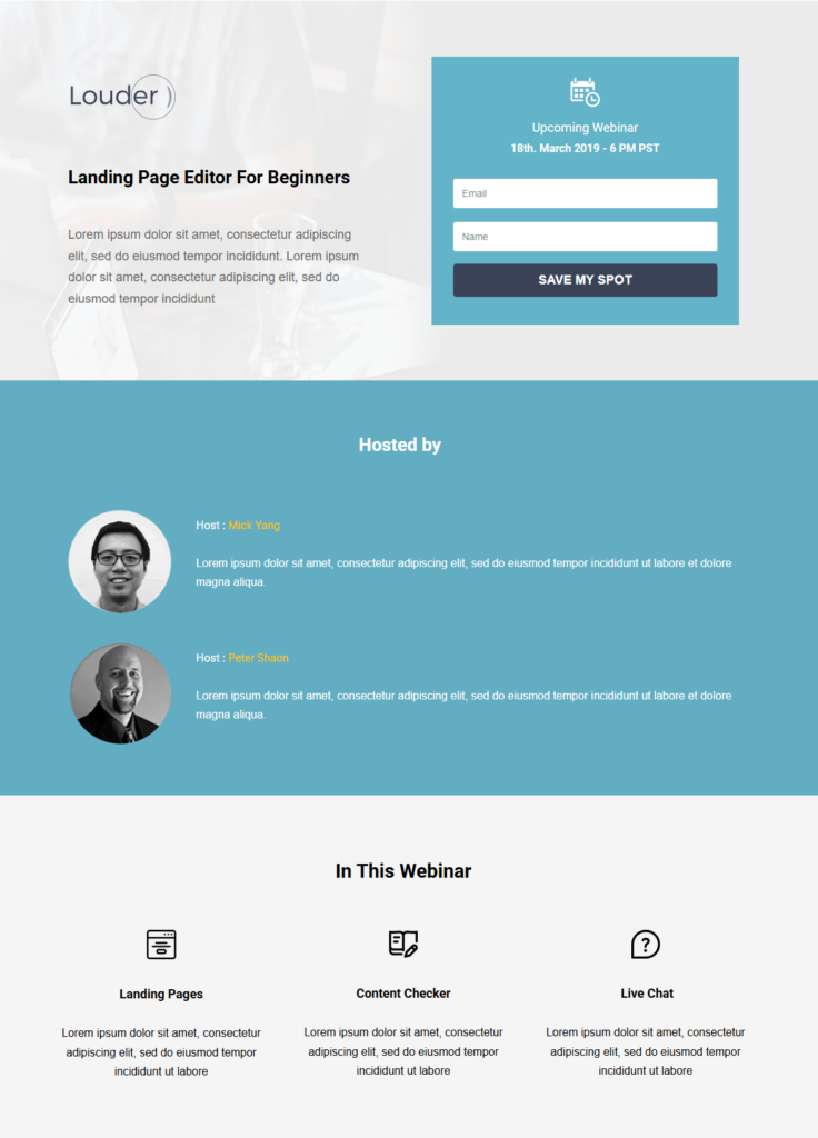 Moosend announcement landing page