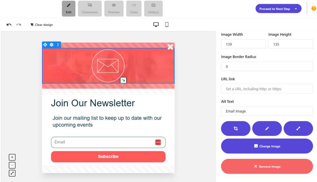Moosend's form builder Moosend's form builder