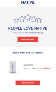 Native abandoned cart