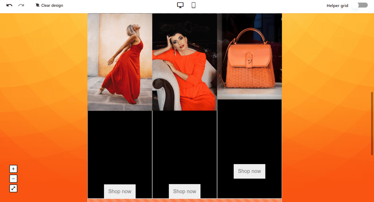 example of product blocks final email