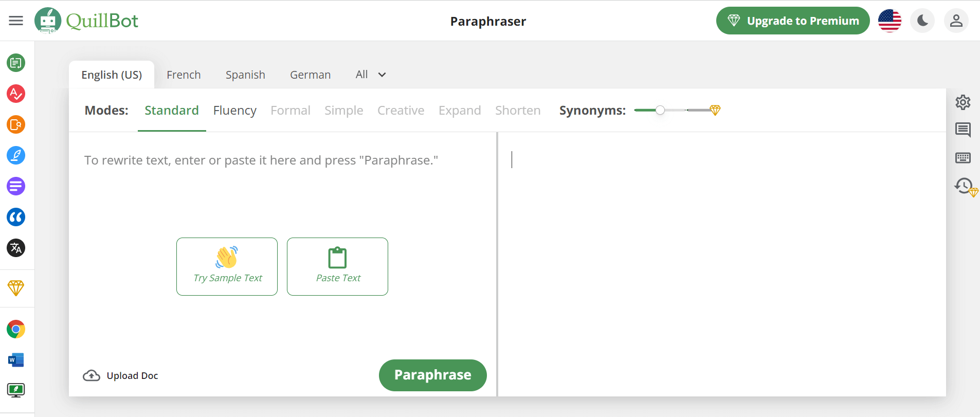 Quillbot paraphrasing tool