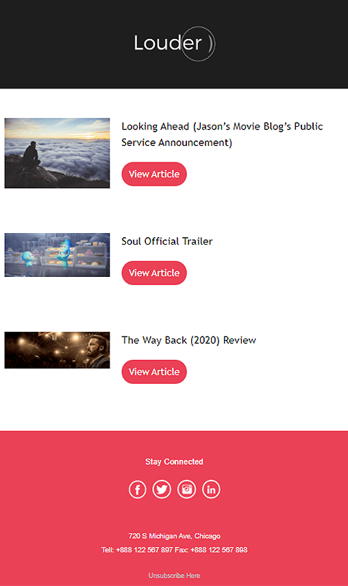 RSS email template