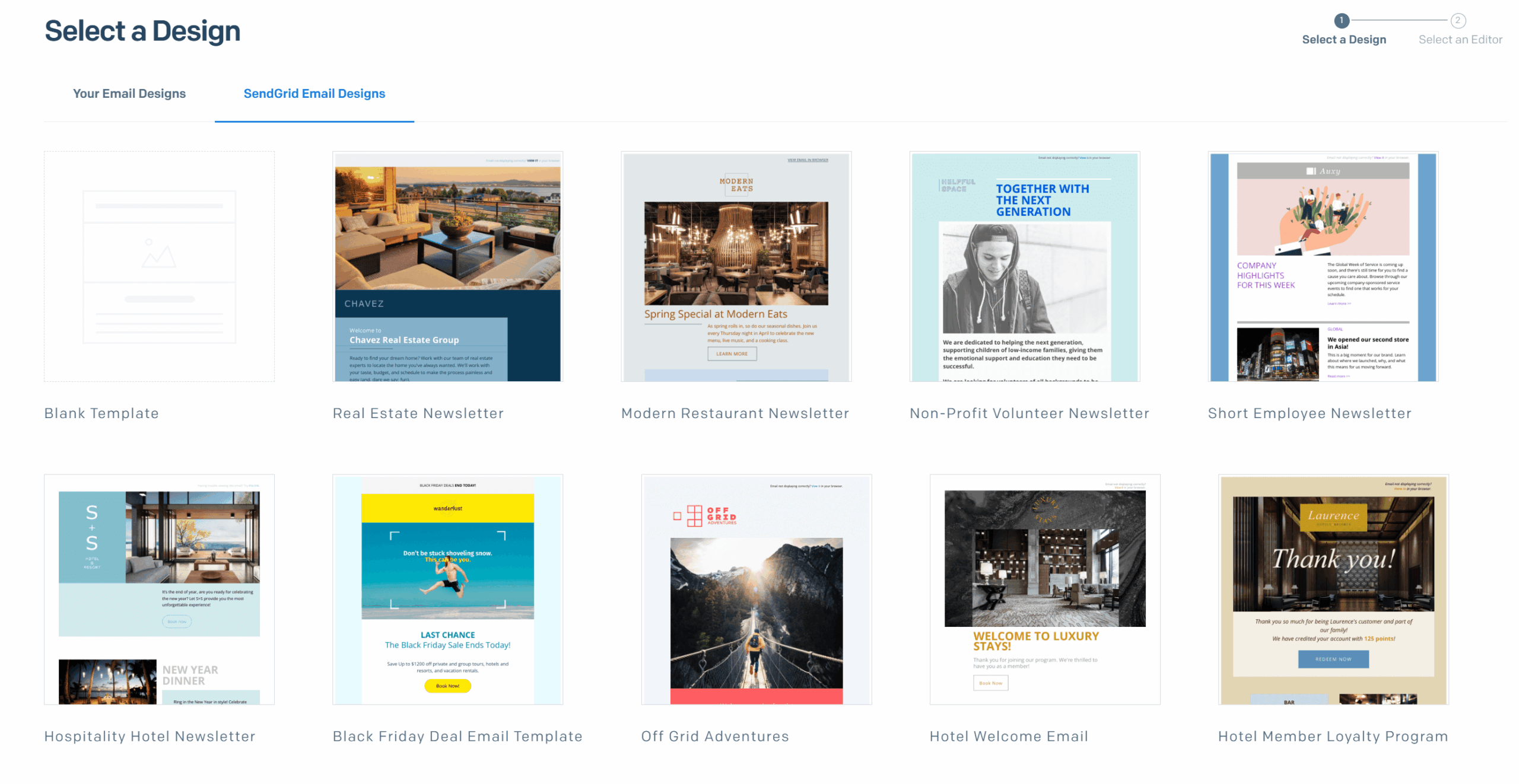 sendgrid transactional template library