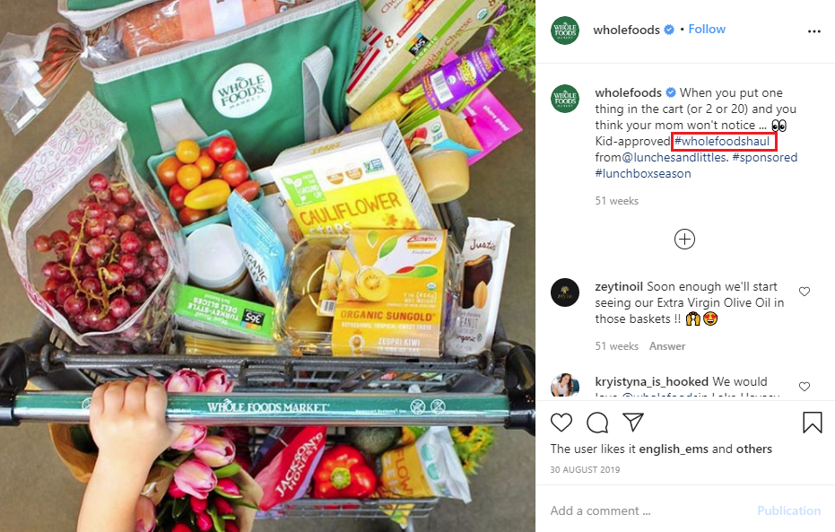 example of user-generated content used as a form of social media marketing