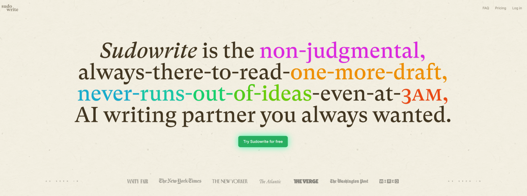 Sudowrite AI writing assistant