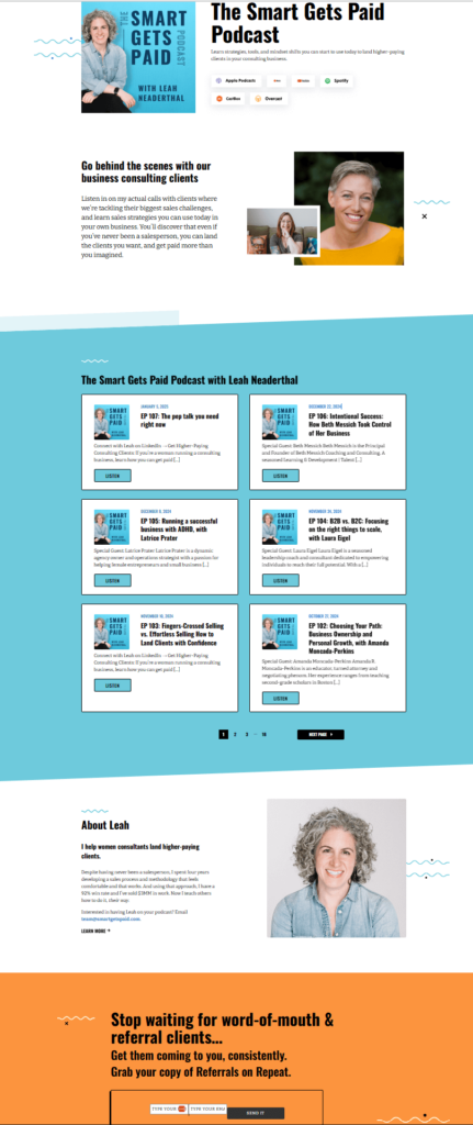 The Smart Gets Paid landing page