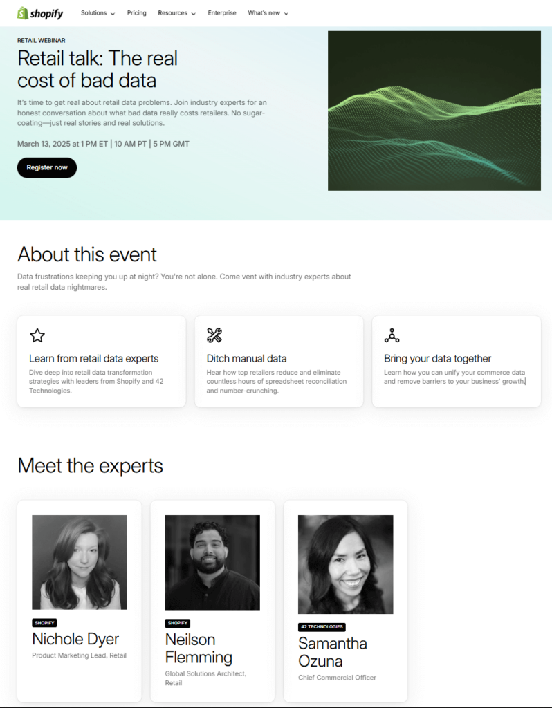 Shopify webinar
