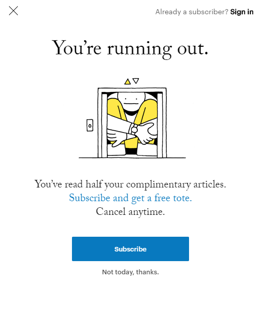 the new yorker web form design online form