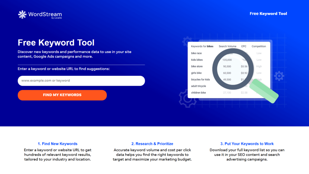 Wordstream free tool
