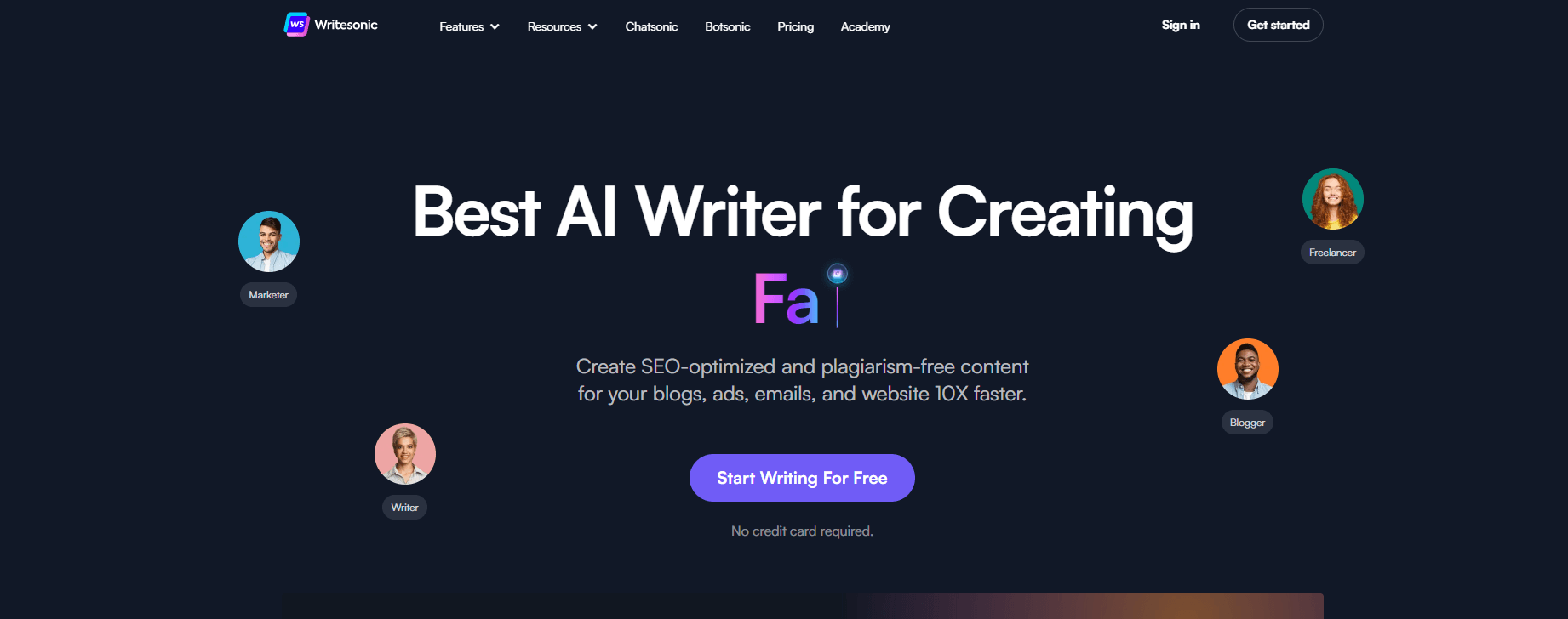 Writesonic AI platform